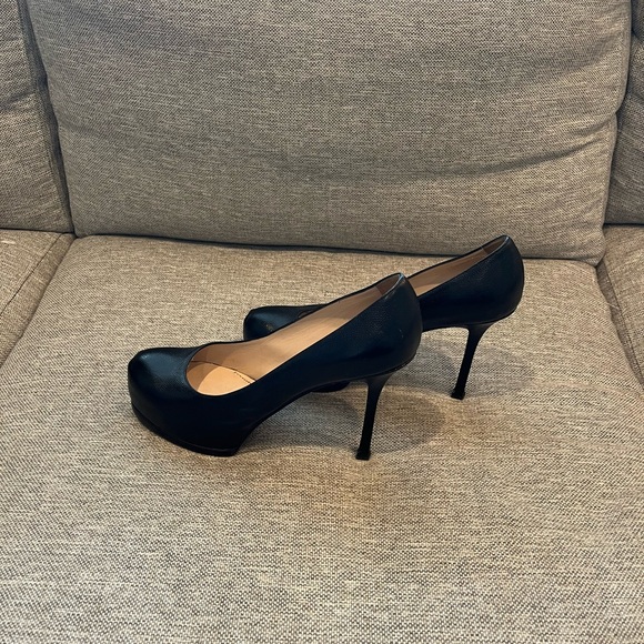 YSL Embossed Leather Double Platform Pumps - Picture 2 of 11